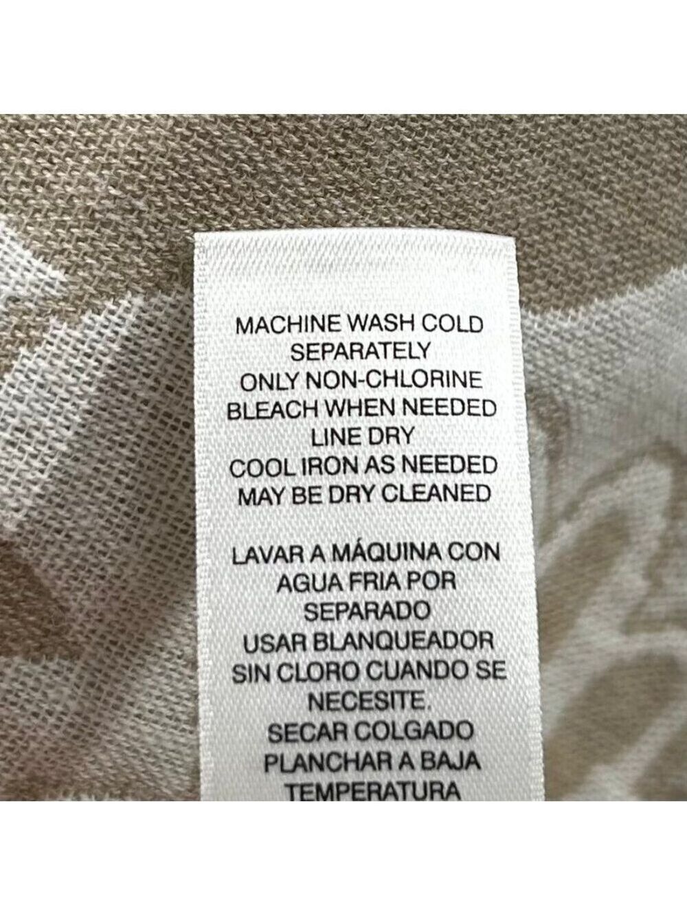 Chico's Beige White Jacquard Jacket Topper Cotton Linen Size 0 - Picture 12 of 12